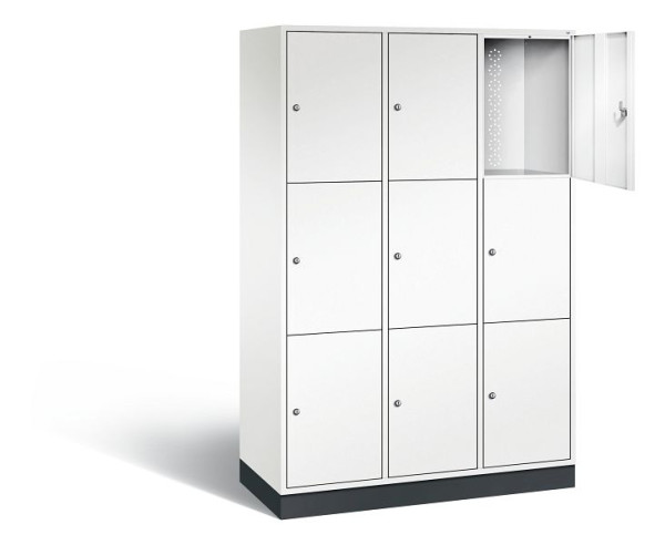 C+P XL-Schließfachschrank Intro, H1950xB1220xT490mm, Farbe: Verkehrsweiß, 8370-302 S10123