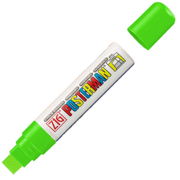 Eichner Postermann-Marker, Farbe: fluoreszierend grün, wasserfest, 15 mm breit, 9219-00005-530
