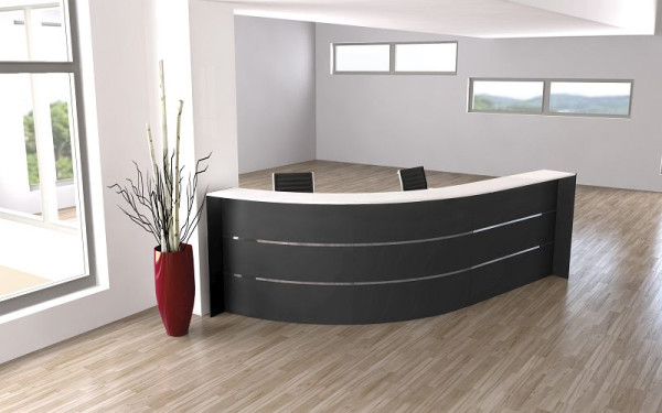 Kerkmann Bari Bogentheke für 1-2 Personen, B 3340 mm x T 1825 mm x H 1120 mm, Farbe: anthrazit, 21355513