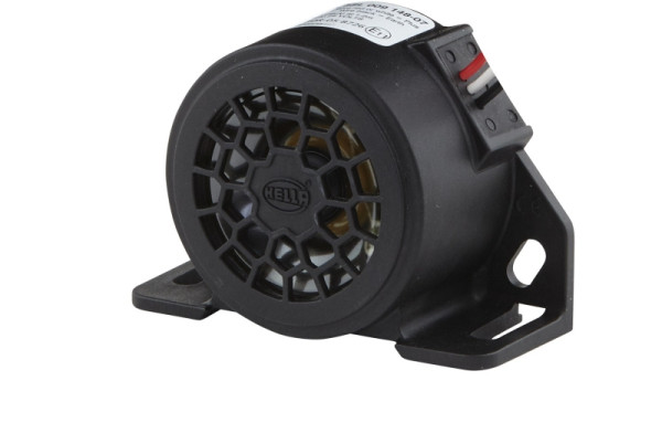 HELLA Rückfahrwarner, 102dB(A), Frequenzbereich: 1200Hz, geschraubt, Kabel: 410mm, Stecker: offene Kabelenden, 3SL 009 148-071