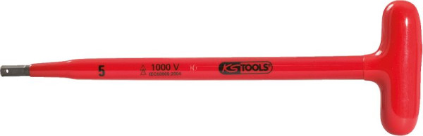 KS Tools T-Griff-Innensechskant-Stiftschlüssel mit Schutzisolierung, 8x160mm, 117.1685