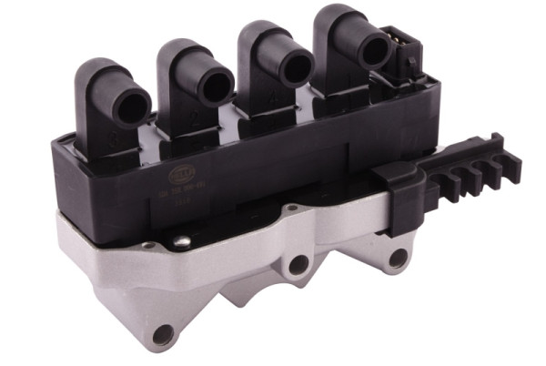 HELLA Zündspule, 12V, 3-polig, Blockzündspule, geschraubt, 5DA 358 000-491