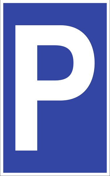 Moedel Parkplatzschild - Symbol "P", Aluminium, 250x400 mm, 57002