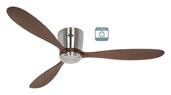 CasaFan Deckenventilator Eco Plano Wood Chrom gebürstet-Massivholz Nussbaum gebeizt 0 - 10 V, 3132881