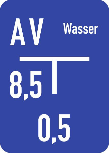 Moedel Wasser-Hinweisschild (C) inkl. Beschriftung, Aluminium, 100x140 mm, 57297