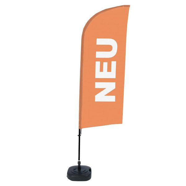 Showdown Displays Beachflag Alu Wind Komplett-Set Neu Orange Deutsch ECO, BFAW310-WT21-I93ECO