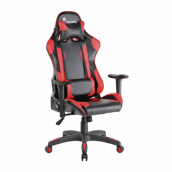 Rocada Gaming PROFESSIONAL Rot Kunstleder 68 x 128-138 x 68, 914-2