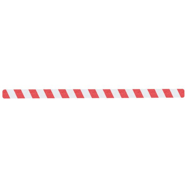 m2 Antirutschbelag Warnmarkierung rot/weiß Einzelstreifen 50x1000mm, VE: 10 Stück, M1YV100502