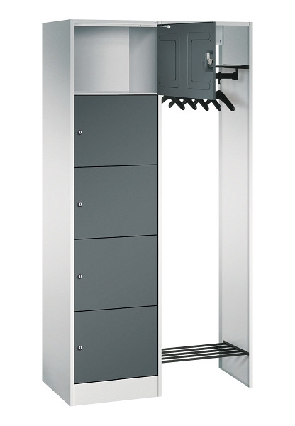 C+P Offene Garderobe Serie 8070, H1950xB960xT480mm, 7035/7016, 82700-00 S10130