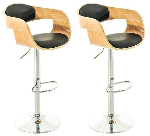 CLP Barhocker Kingston C Kunstleder, natura/schwarz, VE: 2 Stück, 306532