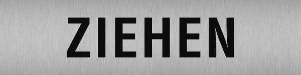 Moedel Piktogramm Ziehen, Edelstahl, selbstklebend, 160x40 mm, 57342