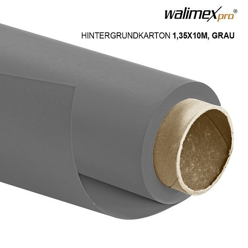 Walimex pro Hintergrundkarton 1,35x10m, grau, 22806