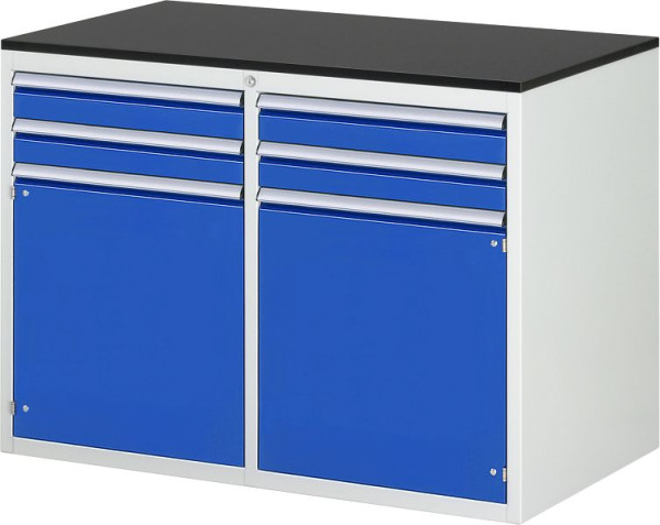 RAU Schubladenschrank 7000, B1145xT650xH820mm, li: Schubladen 2x90mm, Flügeltür, re: Schubladen 2x90mm, Flügeltür, melaminharzbeschichtet, 03-LL5.7.7A-M.11
