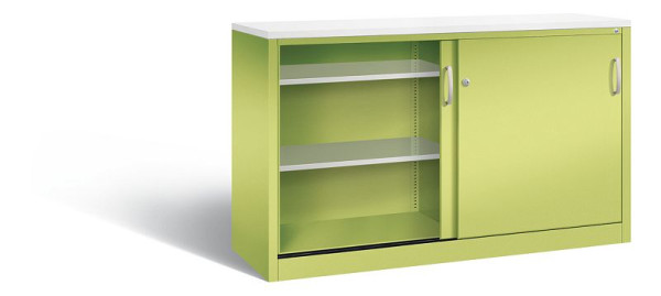 C+P Sideboard mit Schiebetüren Acurado, H1000xB1600xT500mm, Farbe: Viridingrün / Viridingrün, Bügelgriff, 2156-00 S10074