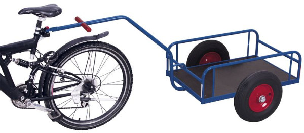 VARIOfit Fahrradanhänger ohne Bordwand, Ladefläche: 825 x 535 mm, RAL 5010 enzianblau, zu-1381