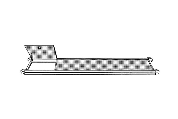 HYMER Bühne mit Durchstiegsklappe, Länge 2,95 m, Breite 0,65 m, 607124