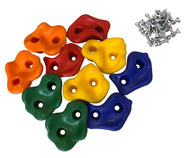 VaGo-Tools Klettergriffe Klettersteine Kletterwand Boulderwand für Spielturm, VE: 40 Stück, 440-210x40_wv