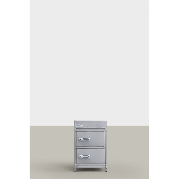 STEIN HGS Edelstahlschrank, 1 bis 8 Fächer, Außenbereich, 2 Stück, Wandmontage, 84510.0006