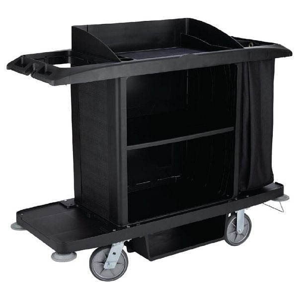 Rubbermaid Chambermaid Wagen, Farbe: Schwarz, CF100, 0086876192407