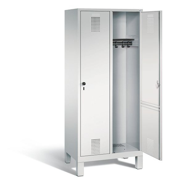 C+P Garderobenschrank Evolo, H1850xB810xT500mm, Farbe: Lichtgrau, 48010-22 S10000