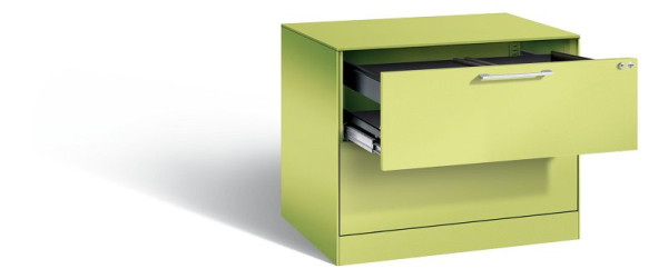 C+P Hängeregistraturschrank Asisto, H710xB800xT600mm, Farbe: Viridingrün / Viridingrün, Bügelgriff, 146273-212 S10110
