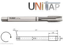 BAER UNiTap HSSE Gewindebohrer Form B - M 16 x 2,0 - DIN 376, 110403013