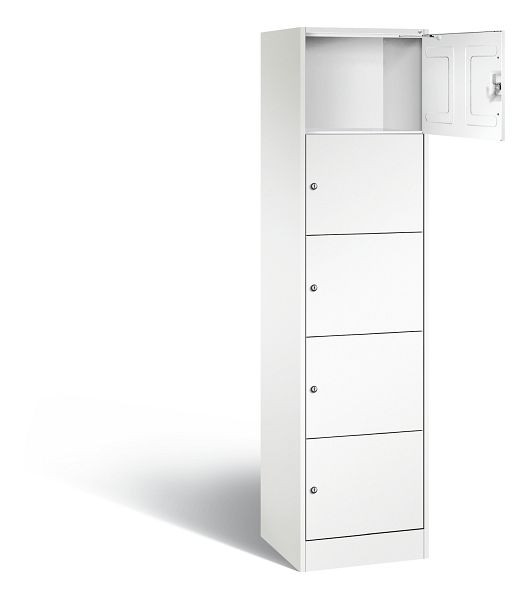C+P Schließfachschrank Serie 8070, H1950xB460xT480mm, Farbe: Verkehrsweiß, 82700-10 S10394