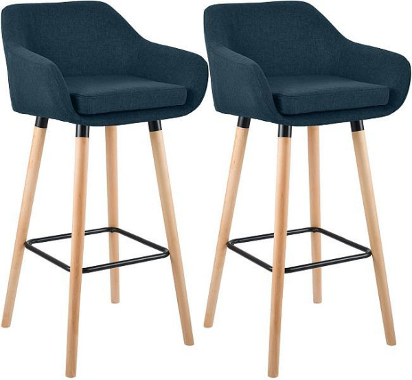 CLP Barhocker Grant Stoff, blau, VE: 2 Stück, 307130