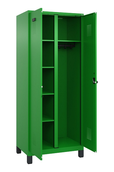 C+P Wäsche-/Garderobenspind Evolo PLUS, mit Füßen, 2 Abteile, 1950x800x500mm, 6, Drehriegel, 049610-22 S10026