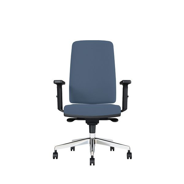 Bisley Bürodrehstuhl Stone, Tiefenverstellbarer Sitz, Mit 3D Armlehnen, Aluminiumfußkreuz, MR6333 navy blue, STONETADMR6333