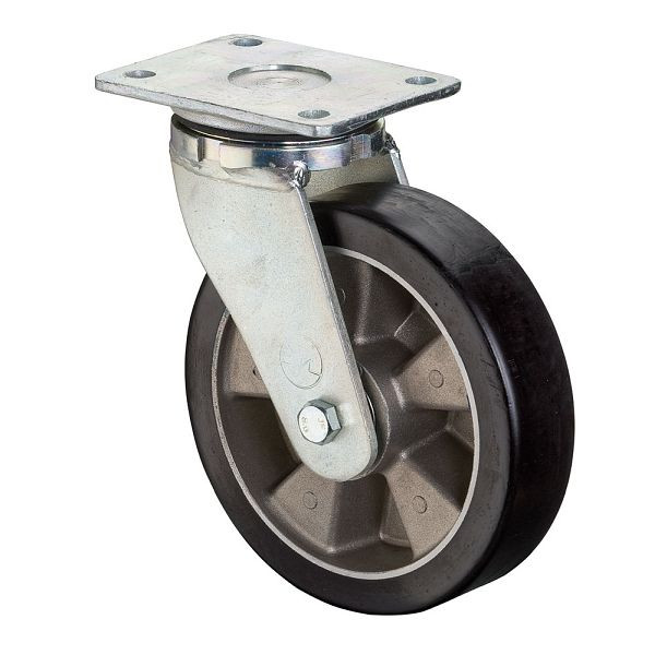 BS Rollen Schwerlastrolle, Breite 50 mm, Ø200 mm, bis 700 kg, Lauffläche Guss-Polyurethan 78 Shore A, Radkörper Aluminium, Kugellager, RR100.B91.200