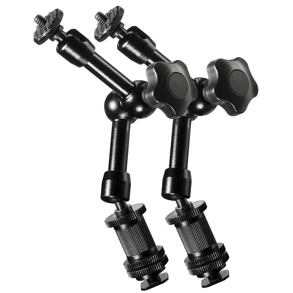 Walimex pro 20370 Swivel Arm Magic DSLR-Gelenkarm/Auslegearm (18 cm, 2-er Set) für Videostative, Rigs und Dolly, 1020370
