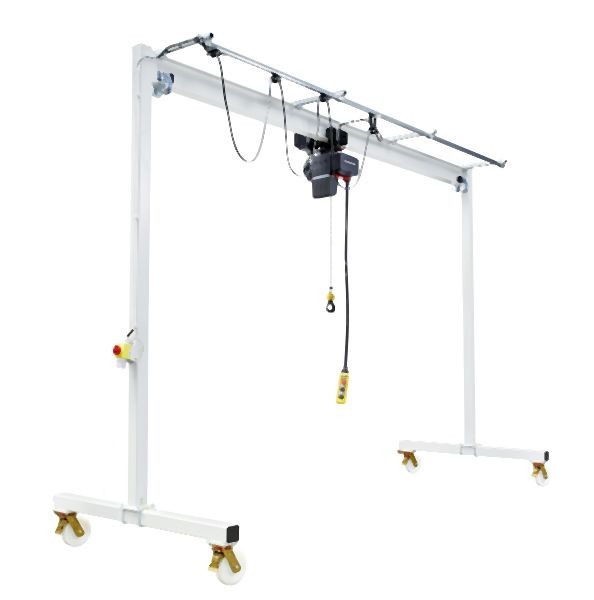 Vetter 1000kg, 4,0m, Fahrbarer Portalkran PA + Elektrokettenzug mit Elektrofahrwerk, PA10-4,0-SiXX6F-EF