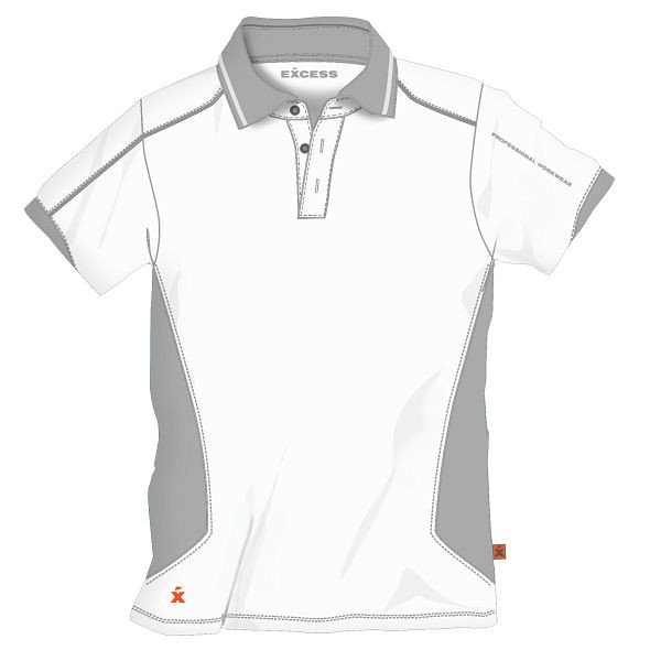 Excess Polo Active Pro weiß-grau, Größe: L, 016-2-41-51-WG-L