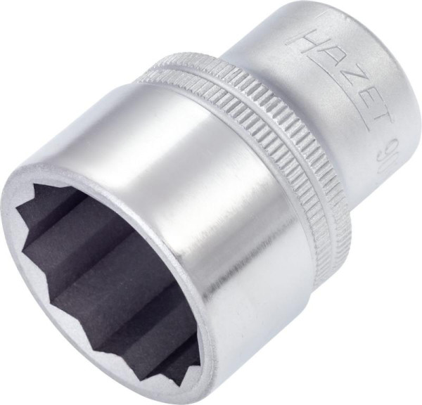 Hazet Steckschlüsseleinsatz, Doppelsechskant, Vierkant hohl 12,5 mm (1/2 Zoll), Außen-Doppel-Sechskant-Tractionsprofil, 1 ", 900AZ-1