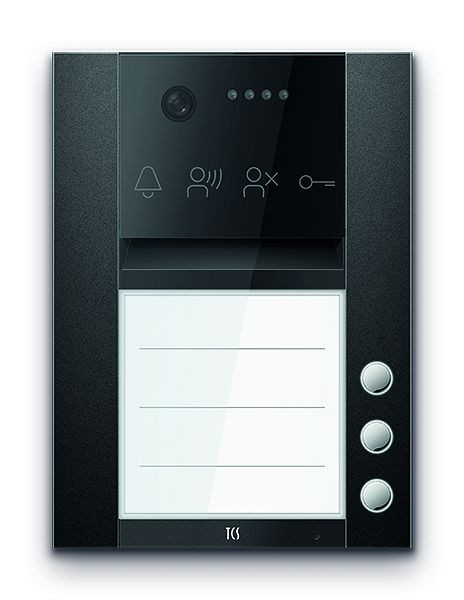 TCS Türkontrollsystem PES PRO IP Video Außenstation 3T 1 Spalte AP RAL7016 anthrazitgrau, AVA410103-0017