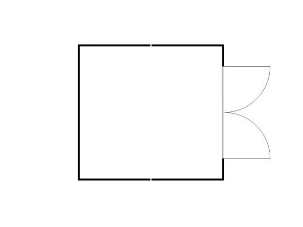 FLADAFI Materialcontainer-Kombination MC 1440, verzinkt, zerlegt, ohne Boden, Doppelflügeltür (symmetrisch) auf der 4 m Seite, F14430301