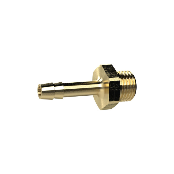 Riegler Einschraubschlauchtülle, G 1/4 links, für Schlauch LW 6 mm, SW17, MS, 132505