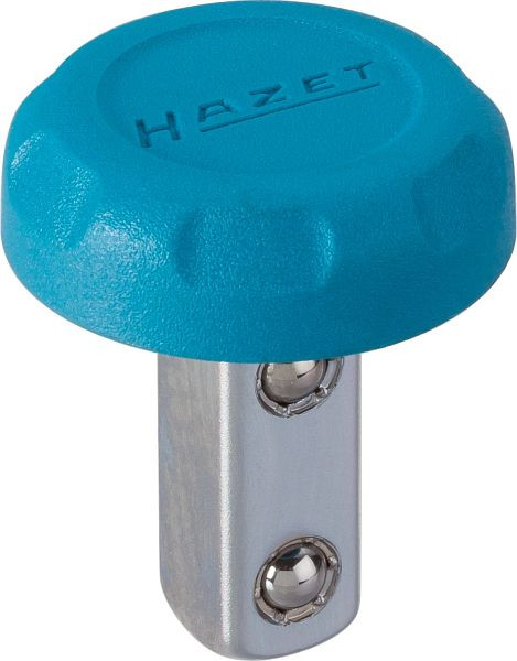 Hazet Durchsteck-Vierkant, Vierkant 10 mm (3/8 Zoll), mit blauem Drehknopf, Made in Germany, 5110-04