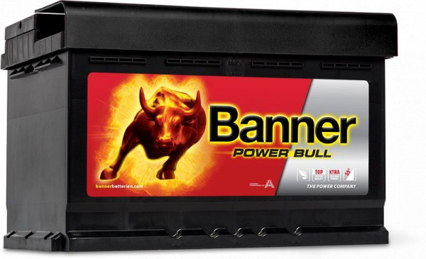 Banner Power Bull P74 12, Kalzium PKW Batterie der neuesten Generation, 013574120101