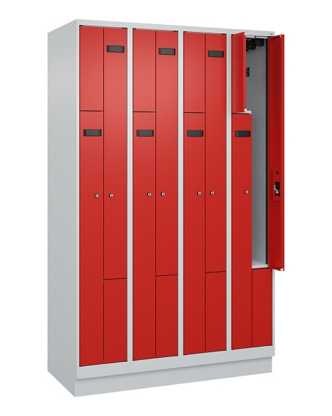 C+P Z-Spind Evolo PLUS, Sockel, 8 Fächer, 1950x1200x500mm, 7035/3020, Zylinderschloss, 049023-408 S10033