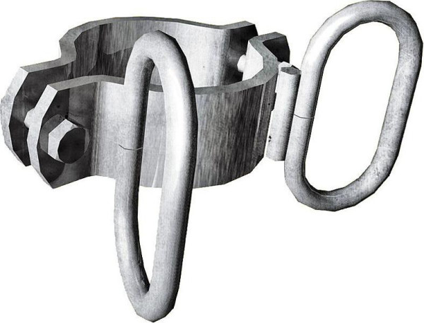 Patura Schelle Durchmesser 102 mm, 2 Riegelhalter, winklig, verzinkt, 303488