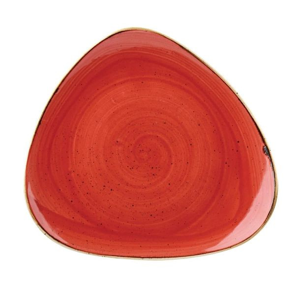 Churchill Stonecast Dreieckiger Teller, Beerenrot, 229 mm, (12 Stück), DB066