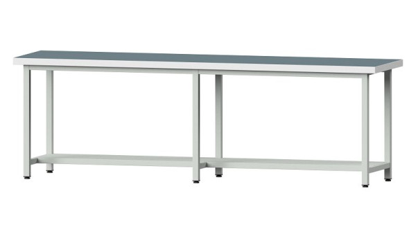 ANKE Werkbänke Arbeitstisch, Modell 91, 2800 x 700 x 900 mm, RAL 7035, UBP 50 mm, 400.459