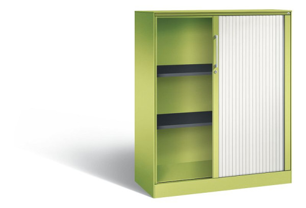 C+P Rollladenschrank Asisto, H1310xB1000xT435mm, Farbe: Viridingrün / Verkehrsweiß, Bügelgriff, 3 OH, 143032-000 S10096