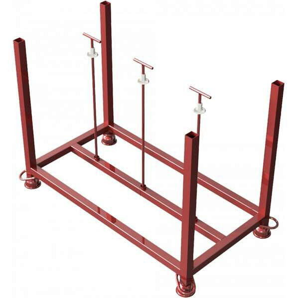 Schake Stapelpalette, Maße: 1,40 mx 0,73 mx 1,06 m, Standrohre und Querholme aus, 50x 50 mm Vierkantrohr gefertigt, 50381-0