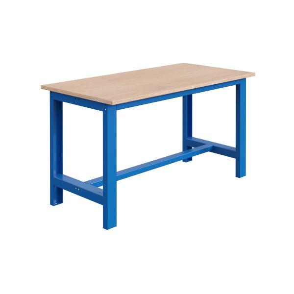 SOFAME SI Schwerlastwerkbank B 1500 x T 750 x H 824mm, Multiplex-Arbeitsplatte 24 mm, Himmelblau RAL 5015, W010010056BI