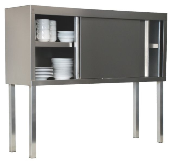 A&S Gastro Tischaufsatzschrank mit Schiebetüren, Bautiefe 400 mm, 800x400x1150 mm, ASCT080