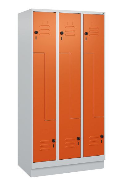 C+P Z-Spind Classic PLUS, Sockel, 6 Abteile, 1800x900x500mm, 7035/2004, Drehriegel, 0800237-306 S10030