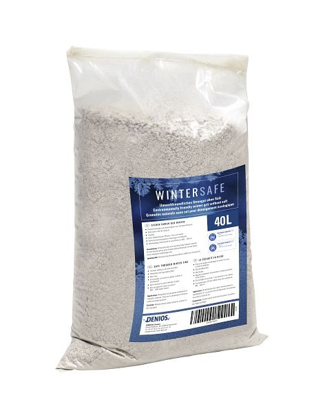 DENIOS Salzfreies Streugut WinterSafe, umweltfreundlich, rutschfest, VE: 40 Liter, 322946